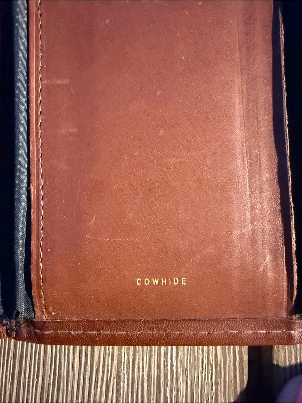 Vintage Amity Cowhide Leather Wallet Made in USA Brown Trifold Wallet